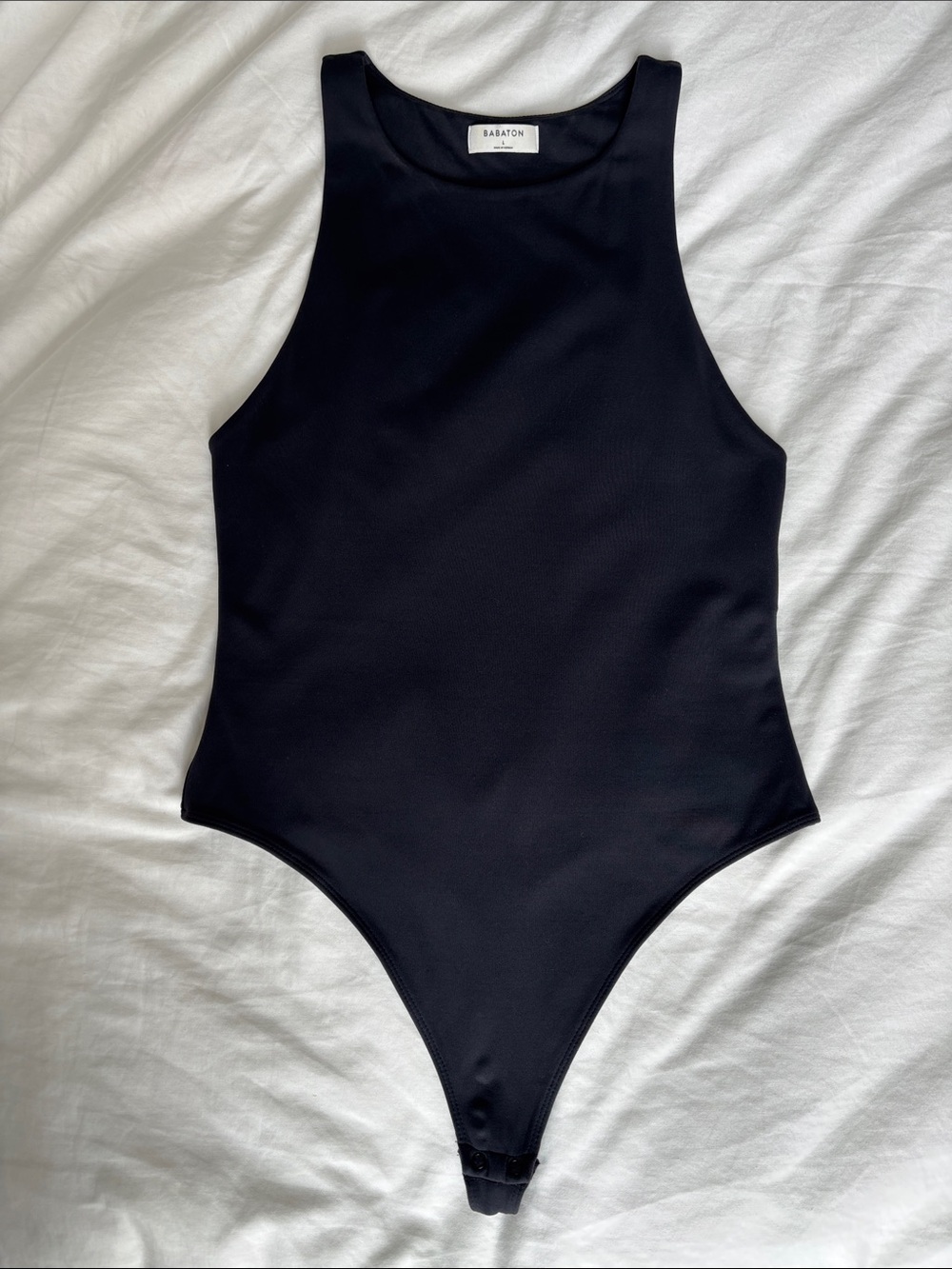 Babaton Black High-Neck Black Bodysuit